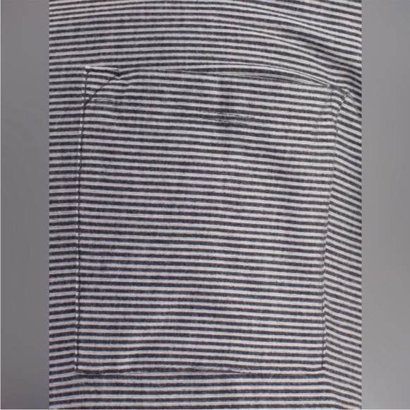 Lululemon Calm Short Sleeved Tshirt In Tonka Stripe Burnout Coal - Picture 6 of 7